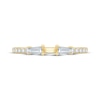 Thumbnail Image 3 of Baguette & Round-Cut Diamond Deconstructed Anniversary Ring 1/3 ct tw 14K Yellow Gold