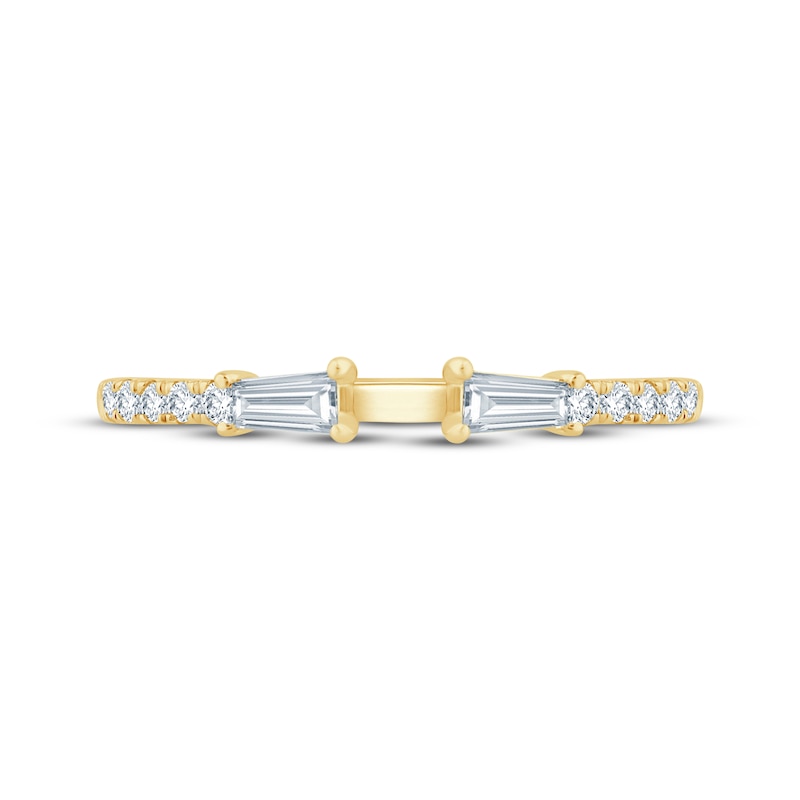 Main Image 3 of Baguette & Round-Cut Diamond Deconstructed Anniversary Ring 1/3 ct tw 14K Yellow Gold