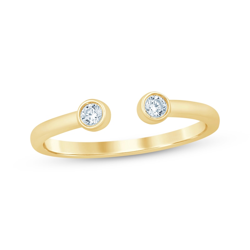 Diamond Deconstructed Anniversary Ring 1/10 ct tw 14K Yellow Gold | Kay