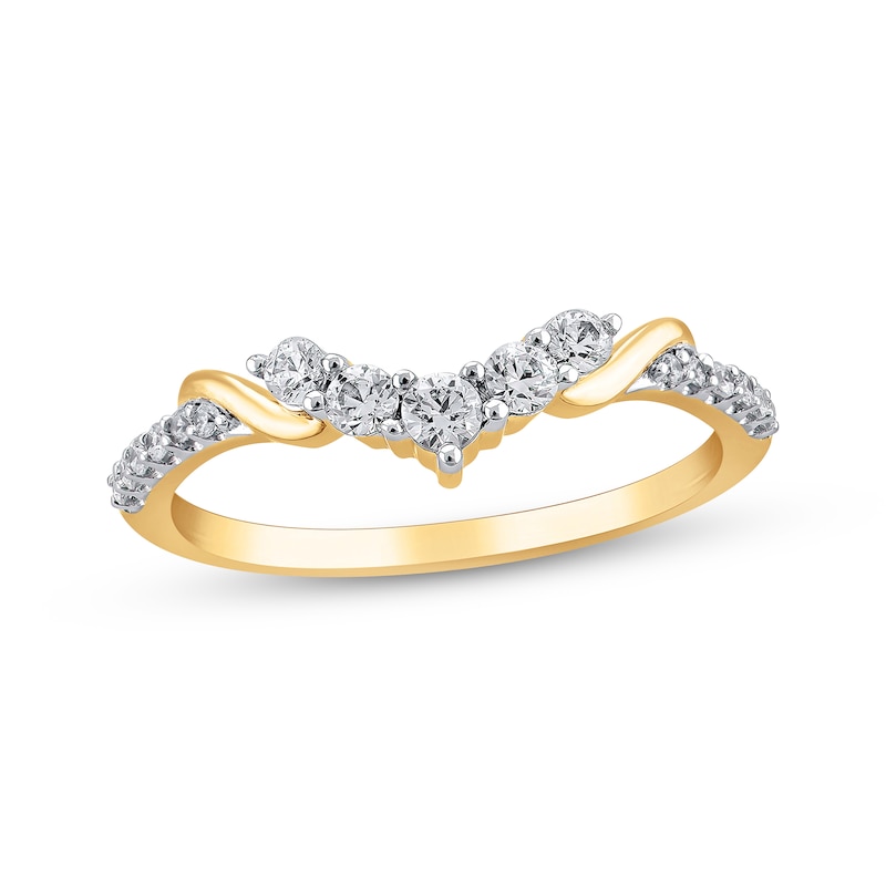 Main Image 1 of Now + Forever Diamond Contour Anniversary Ring 1/3 ct tw 14K Yellow Gold