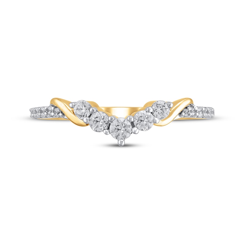 Main Image 3 of Diamond Contour Anniversary Ring 1/3 ct tw 14K Yellow Gold