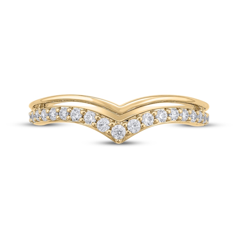 Main Image 3 of Diamond Contour Ring 1/4 ct tw 14K Yellow Gold