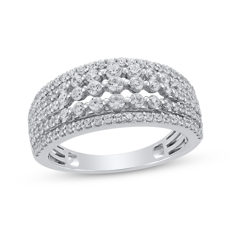 Main Image 1 of Diamond Five-Row Anniversary Ring 1 ct tw 14K White Gold