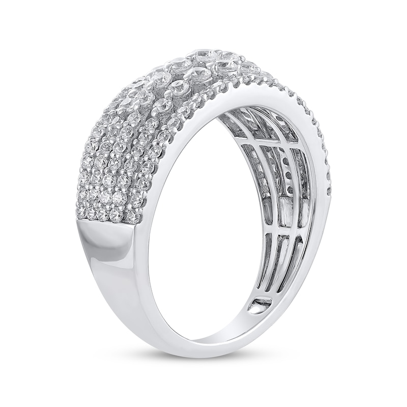 Main Image 2 of Diamond Five-Row Anniversary Ring 1 ct tw 14K White Gold