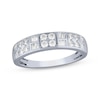 Thumbnail Image 1 of Now + Forever Baguette & Round-Cut Diamond Anniversary Ring 1/2 ct tw 14K White Gold