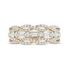 Thumbnail Image 3 of Baguette & Round-Cut Diamond Twist Anniversary Ring 3/4 ct tw 14K Yellow Gold