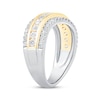 Thumbnail Image 2 of Diamond Wave Anniversary Ring 1 ct tw 14K Two-Tone Gold