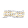 Thumbnail Image 3 of Diamond Wave Anniversary Ring 1 ct tw 14K Two-Tone Gold