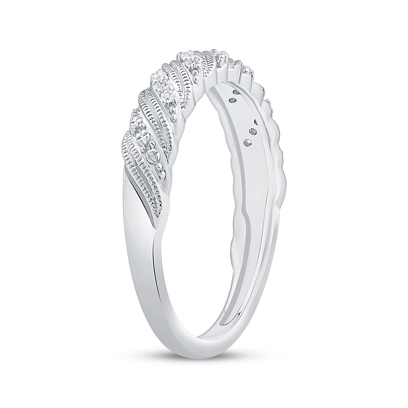 Main Image 2 of Vintage-Inspired Diamond Anniversary Ring 1/15 ct tw 10K White Gold