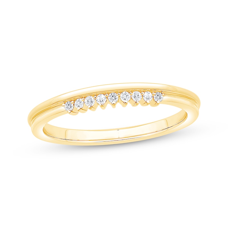 Main Image 1 of Diamond Two-Row Anniversary Ring 1/15 ct tw 10K Yellow Gold