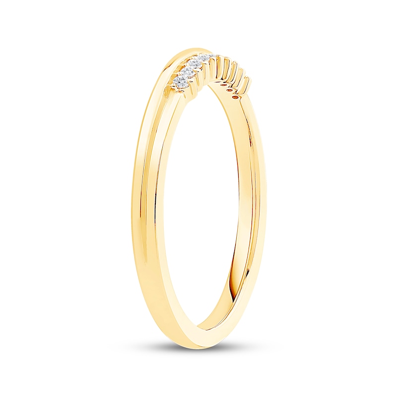 Main Image 2 of Diamond Two-Row Anniversary Ring 1/15 ct tw 10K Yellow Gold