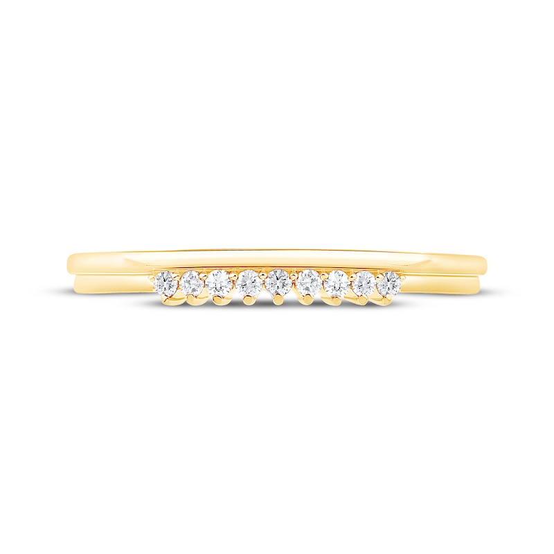 Main Image 3 of Diamond Two-Row Anniversary Ring 1/15 ct tw 10K Yellow Gold