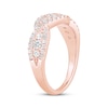 Thumbnail Image 2 of Round-Cut Diamond Twist Anniversary Ring 1/4 ct tw 14K Rose Gold