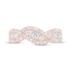 Thumbnail Image 3 of Round-Cut Diamond Twist Anniversary Ring 1/4 ct tw 14K Rose Gold