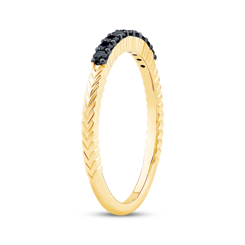 Main Image 2 of Now + Forever Black Diamond Anniversary Ring 1/5 ct tw 10K Yellow Gold