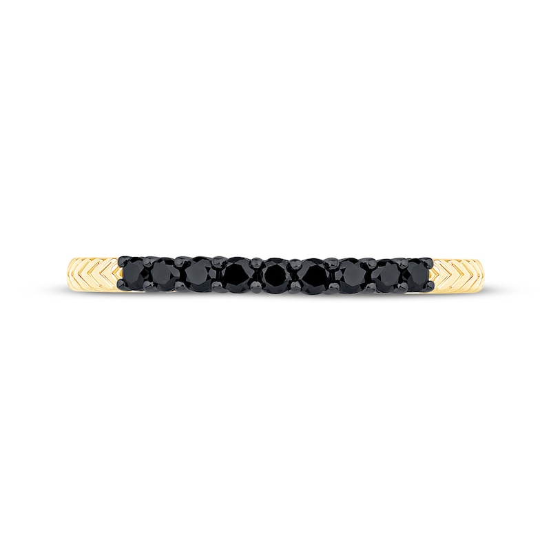 Main Image 3 of Black Diamond Anniversary Ring 1/5 ct tw 10K Yellow Gold