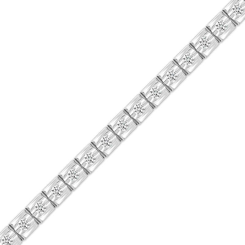 Main Image 2 of Lab-Grown Diamonds by KAY Link Bracelet 2 ct tw 10K White Gold 7&quot;