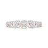 Thumbnail Image 3 of Baguette & Round-Cut Diamond Anniversary Ring 5/8 ct tw 14K Rose Gold