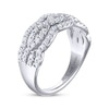 Thumbnail Image 1 of THE LEO Diamond Scalloped Twist Anniversary Band 3/4 ct tw 14K White Gold