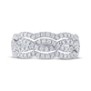 Thumbnail Image 2 of THE LEO Diamond Scalloped Twist Anniversary Band 3/4 ct tw 14K White Gold