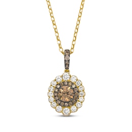 Le Vian Sunflower Necklace 1 ct tw Diamonds 14K Honey Gold 19&quot;