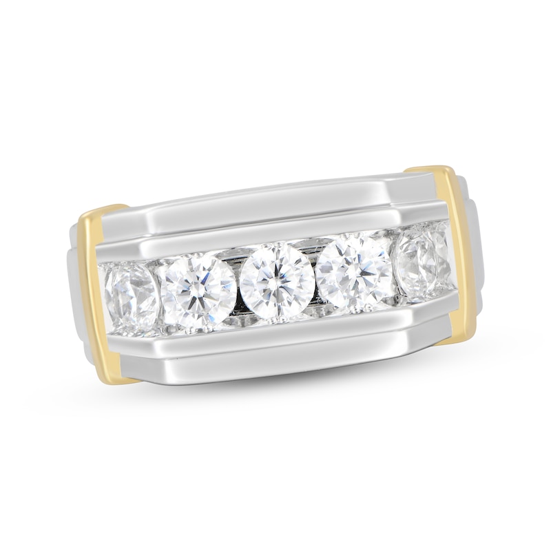 Men's Lab-Created Diamonds by KAY Wedding Ring 1-1/2 ct tw 14K Two-Tone Gold