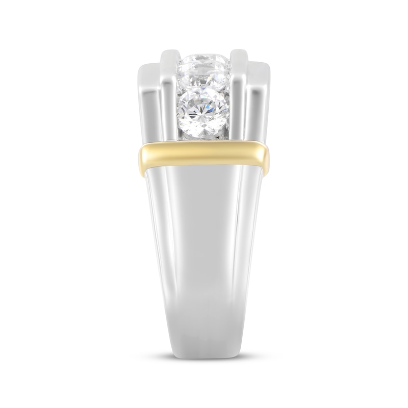 Main Image 2 of Men's Now + Forever Lab-Grown Diamonds Wedding Ring 1-1/2 ct tw 14K Two-Tone Gold