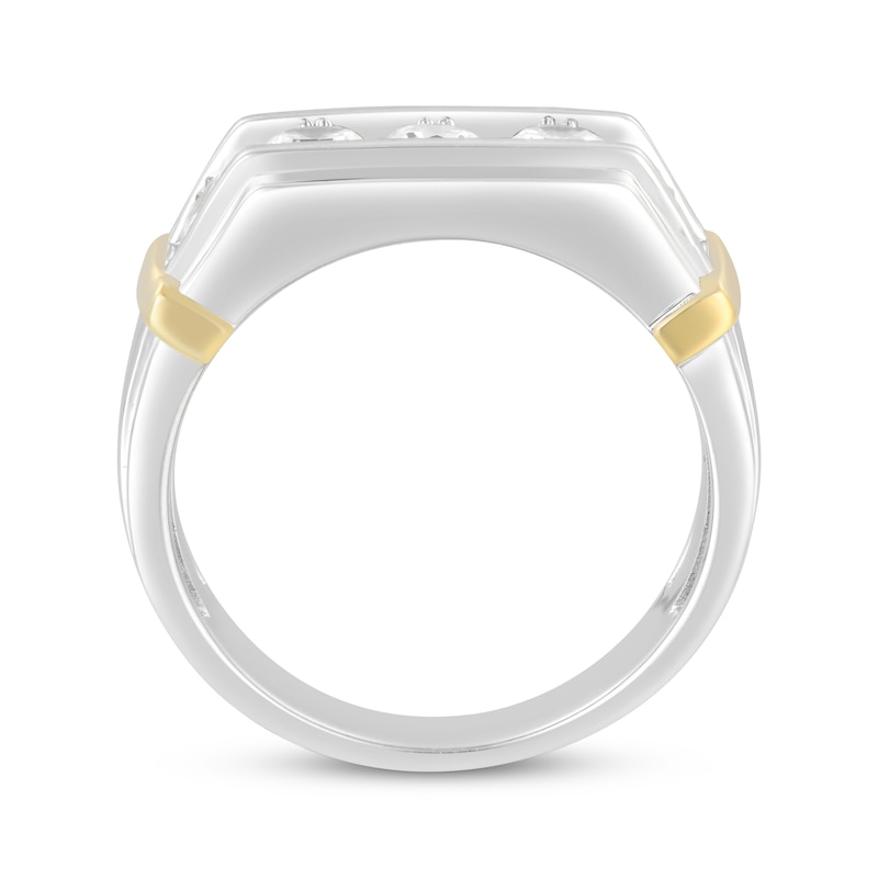 Men's Lab-Created Diamonds by KAY Wedding Ring 1-1/2 ct tw 14K Two-Tone Gold