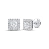 Thumbnail Image 0 of Lab-Created Diamonds by KAY Princess-Cut Stud Earrings 1 ct tw 14K White Gold (F/SI2)