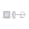 Thumbnail Image 2 of Lab-Created Diamonds by KAY Princess-Cut Stud Earrings 1 ct tw 14K White Gold (F/SI2)