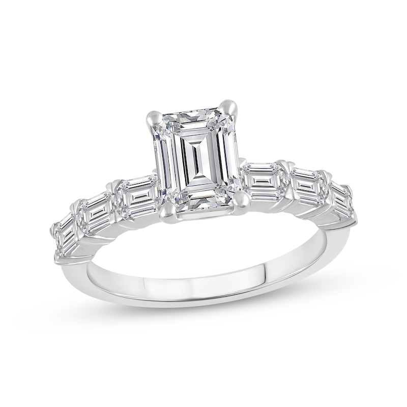 Lab-Grown Diamonds by KAY Emerald-Cut Engagement Ring 2-1/2 ct tw 14K White Gold