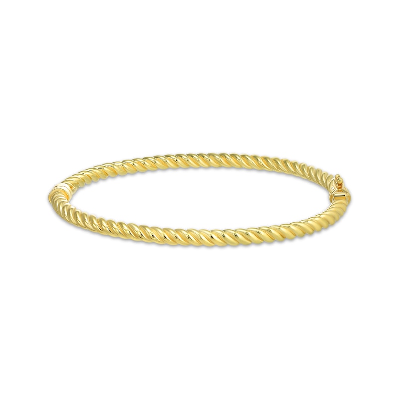 Reaura Diamond Twist Bangle Bracelet 14K Yellow Gold