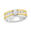 Thumbnail Image 1 of Men's Now + Forever Lab-Grown Diamonds Wedding Ring 1-1/2 ct tw 14K Two-Tone Gold