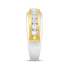 Thumbnail Image 2 of Men's Now + Forever Lab-Grown Diamonds Wedding Ring 1-1/2 ct tw 14K Two-Tone Gold