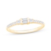 Thumbnail Image 0 of Baguette & Round-Cut Diamond Anniversary Ring 1/4 ct tw 10K Yellow Gold