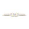 Thumbnail Image 2 of Baguette & Round-Cut Diamond Anniversary Ring 1/4 ct tw 10K Yellow Gold