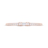 Thumbnail Image 3 of Baguette & Round-Cut Diamond Anniversary Ring 1/8 ct tw 10K Rose Gold