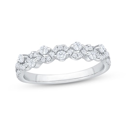 Now + Forever Diamond Twist Anniversary Ring 3/8 ct tw 14K White Gold