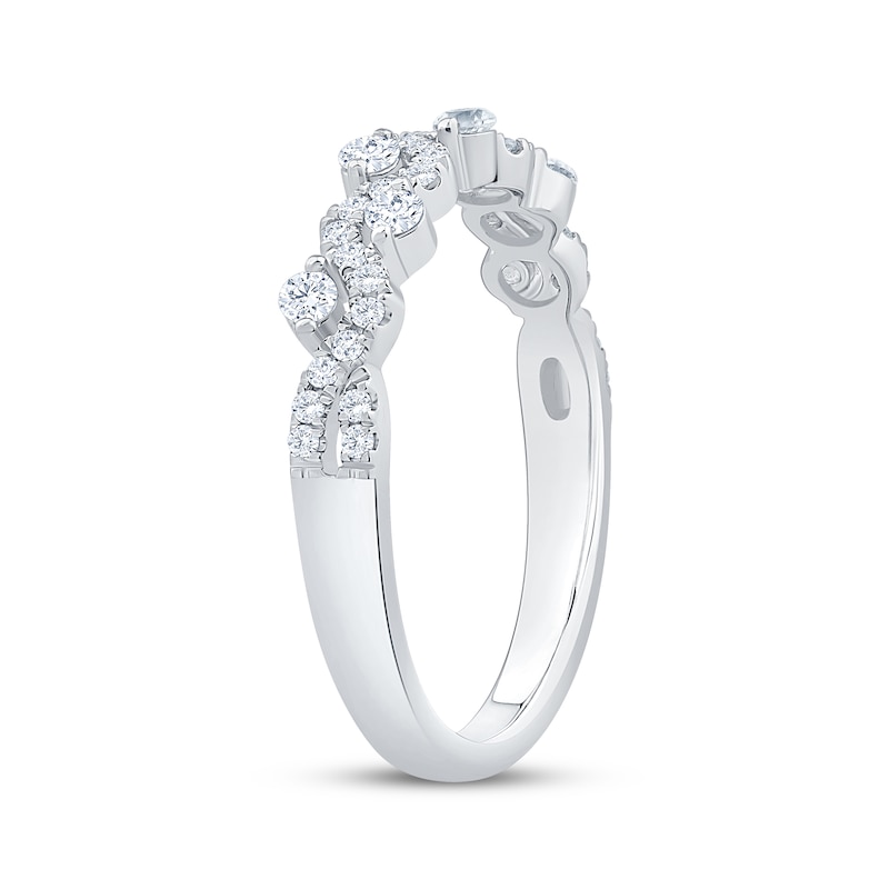 Main Image 2 of Diamond Twist Anniversary Ring 3/8 ct tw 14K White Gold