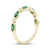 Thumbnail Image 2 of Marquise-Cut Natural Emerald & Diamond Accent Anniversary Ring 10K Yellow Gold