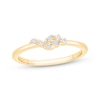 Thumbnail Image 0 of Baguette & Round-Cut Diamond Cluster Anniversary Ring 1/20 ct tw 10K Yellow Gold