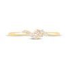 Thumbnail Image 2 of Baguette & Round-Cut Diamond Cluster Anniversary Ring 1/20 ct tw 10K Yellow Gold