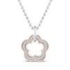 Thumbnail Image 0 of Barbie Diamond Open Flower Necklace 1/6 ct tw Sterling Silver & 10K Rose Gold