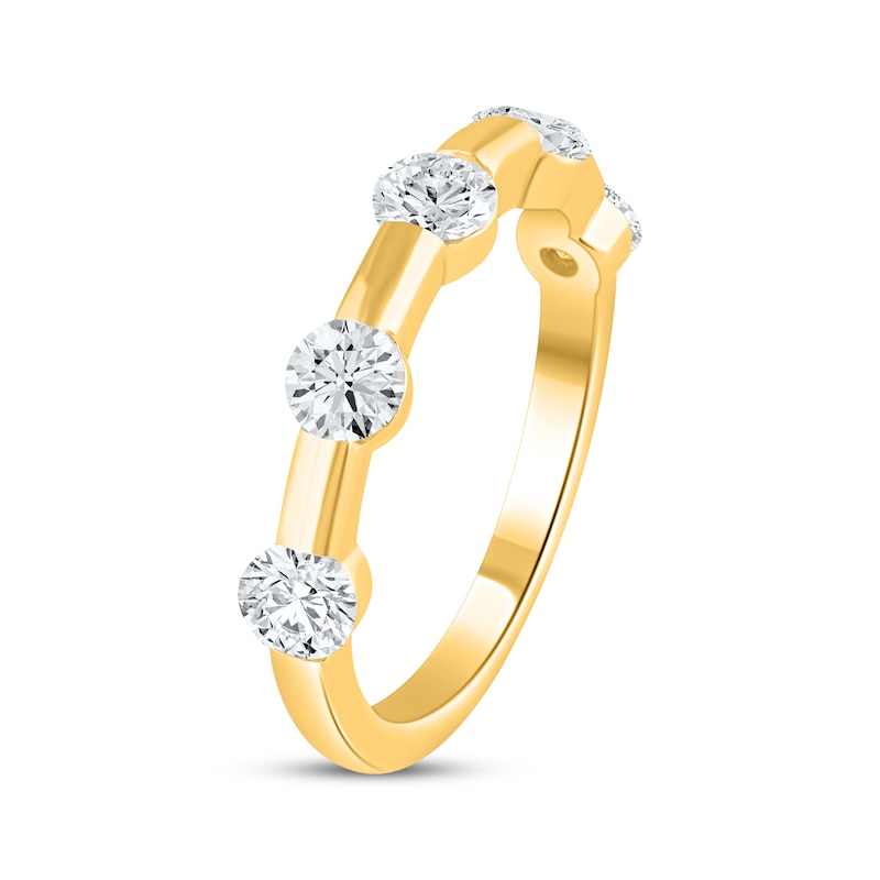 Main Image 2 of Lab-Grown Diamonds by KAY Anniversary Station Ring 1-1/4 ct tw 14K Yellow Gold