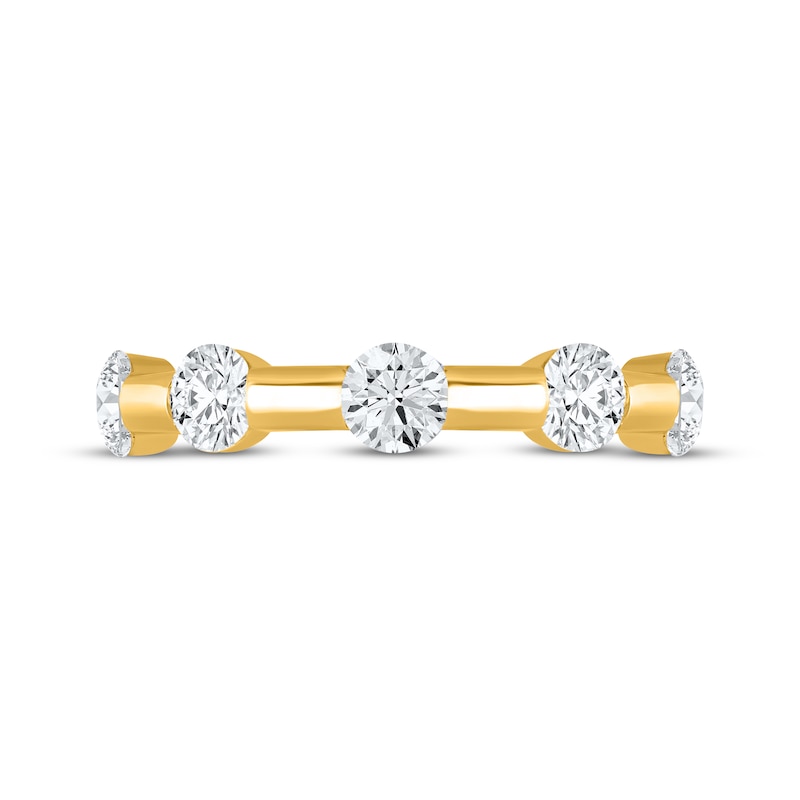 Main Image 3 of Lab-Grown Diamonds by KAY Anniversary Station Ring 1-1/4 ct tw 14K Yellow Gold