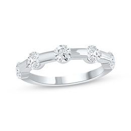 Lab-Grown Diamonds by KAY Anniversary Station Ring 1-1/4 ct tw 14K White Gold