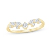 Thumbnail Image 1 of Marquise & Round-Cut Diamond Contour Ring 1/3 ct tw 14K Yellow Gold