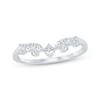 Thumbnail Image 1 of Marquise & Round-Cut Diamond Contour Ring 1/3 ct tw 14K White Gold