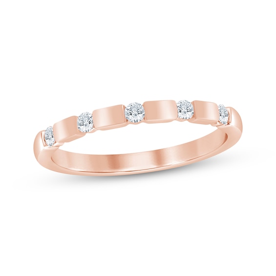 Diamond Five-Stone Anniversary Ring 1/6 ct tw 10K Rose Gold