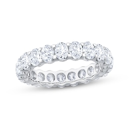 Oval-Cut Diamond Eternity Ring 3 ct tw 14K White Gold